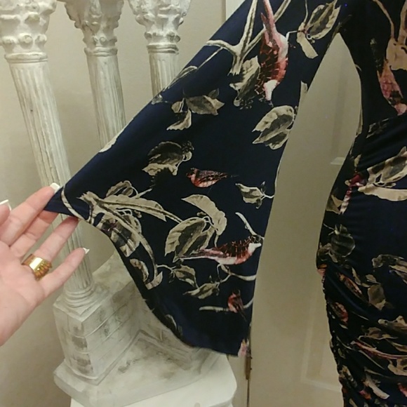 Venus Cold Shouldered Floral Dress - Picture 2 of 8